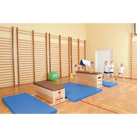 Saltea sport scolara albastra, antialunecare, 183 x 90 x 8 cm - poza 5