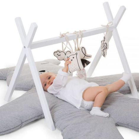 Salteluta de joaca Childhome 150 cm, Teddy Gri - poza 3