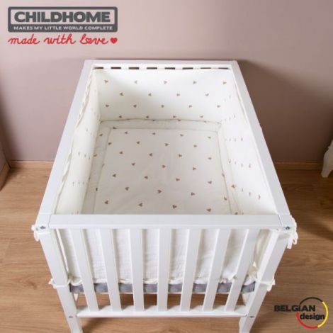 Salteluta de joaca Childhome 75x95 cm Jerse Muselina, Inimioare - poza 4