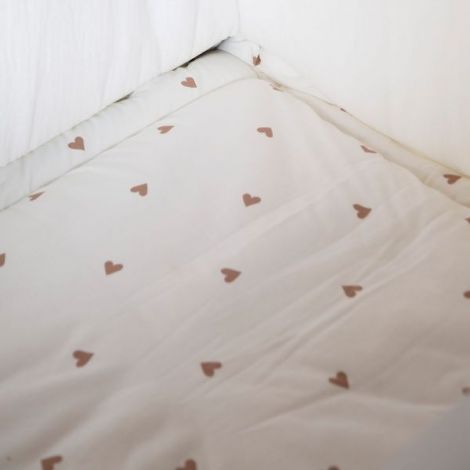 Salteluta de joaca Childhome 75x95 cm Jerse Muselina, Inimioare - poza 5