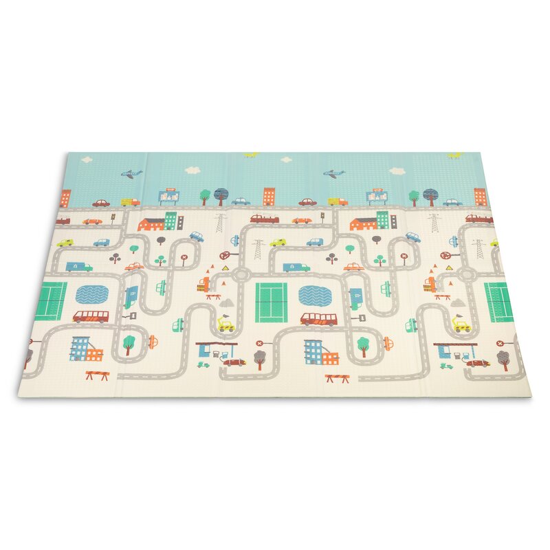 Salteluta pliabila, Toyz, Multifunctionala, Cu geanta de transport inclusa, 200x180x1 cm, Conform cu EN71, 0 luni+, City