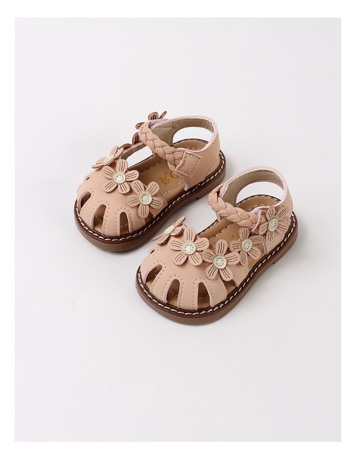 Sandale Maya, floricele elegante, roz