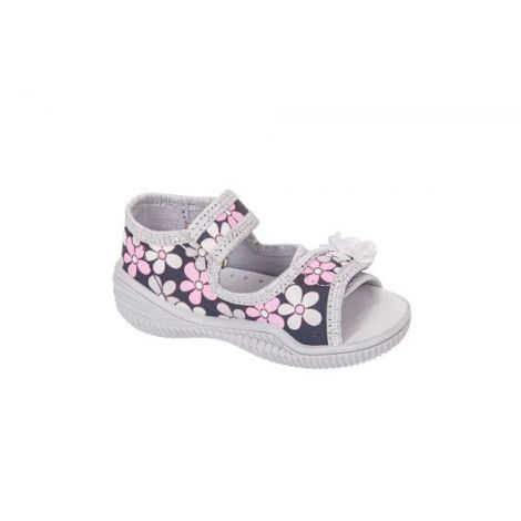 Sandalute cu interior de bumbac si brant de piele Vi-GGa-Mi Emilka Floricele marimea 23 - poza 3