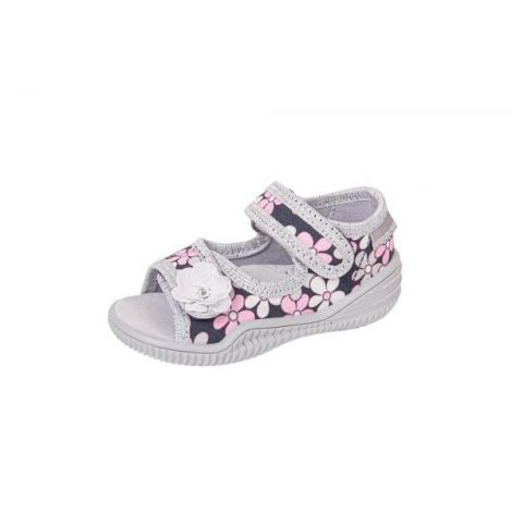 Sandalute cu interior de bumbac si brant de piele Vi-GGa-Mi Emilka Floricele marimea 24 - poza 2