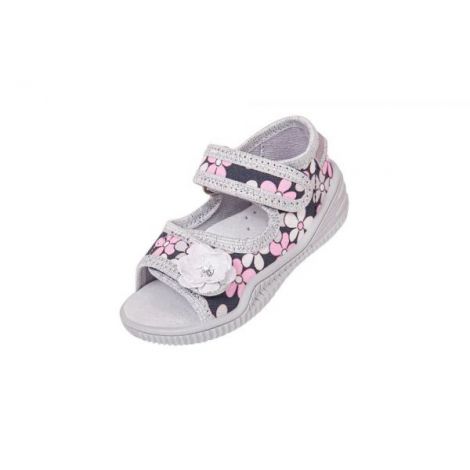 Sandalute cu interior de bumbac si brant de piele Vi-GGa-Mi Emilka Floricele marimea 25 - poza 1
