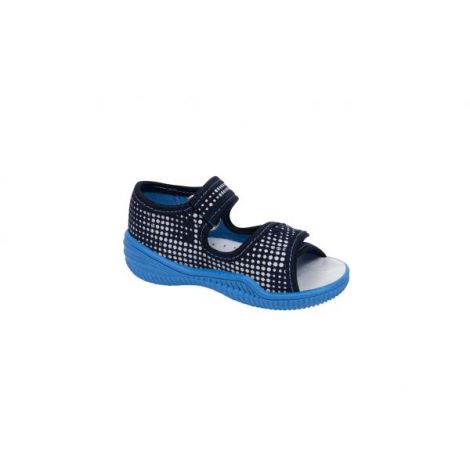 Sandalute de bumbac cu brant de piele pentru baieti Vi-GGa-Mi Krzys Ornament marimea 19 - poza 2