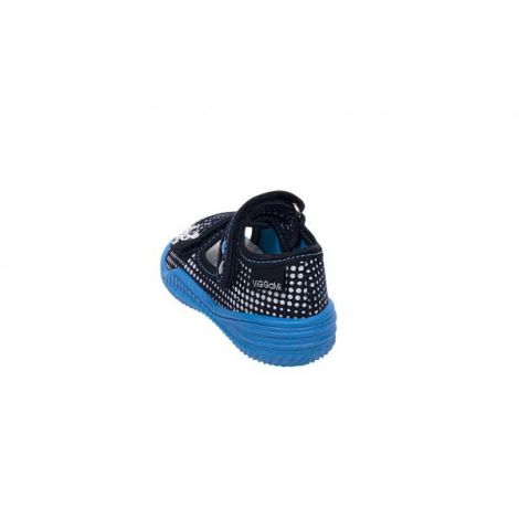 Sandalute de bumbac cu brant de piele pentru baieti Vi-GGa-Mi Krzys Ornament marimea 19 - poza 4