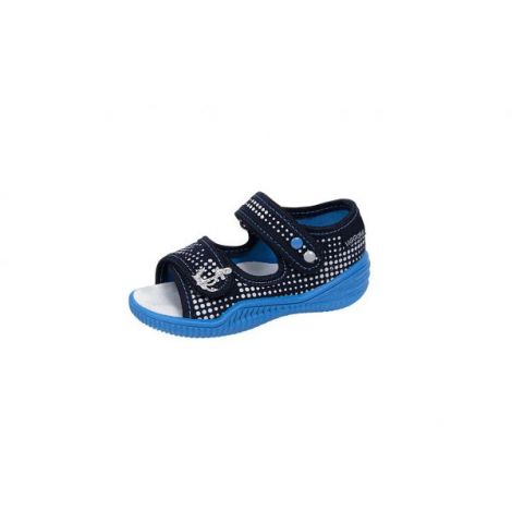 Sandalute de bumbac cu brant de piele pentru baieti Vi-GGa-Mi Krzys Ornament marimea 21 - poza 3