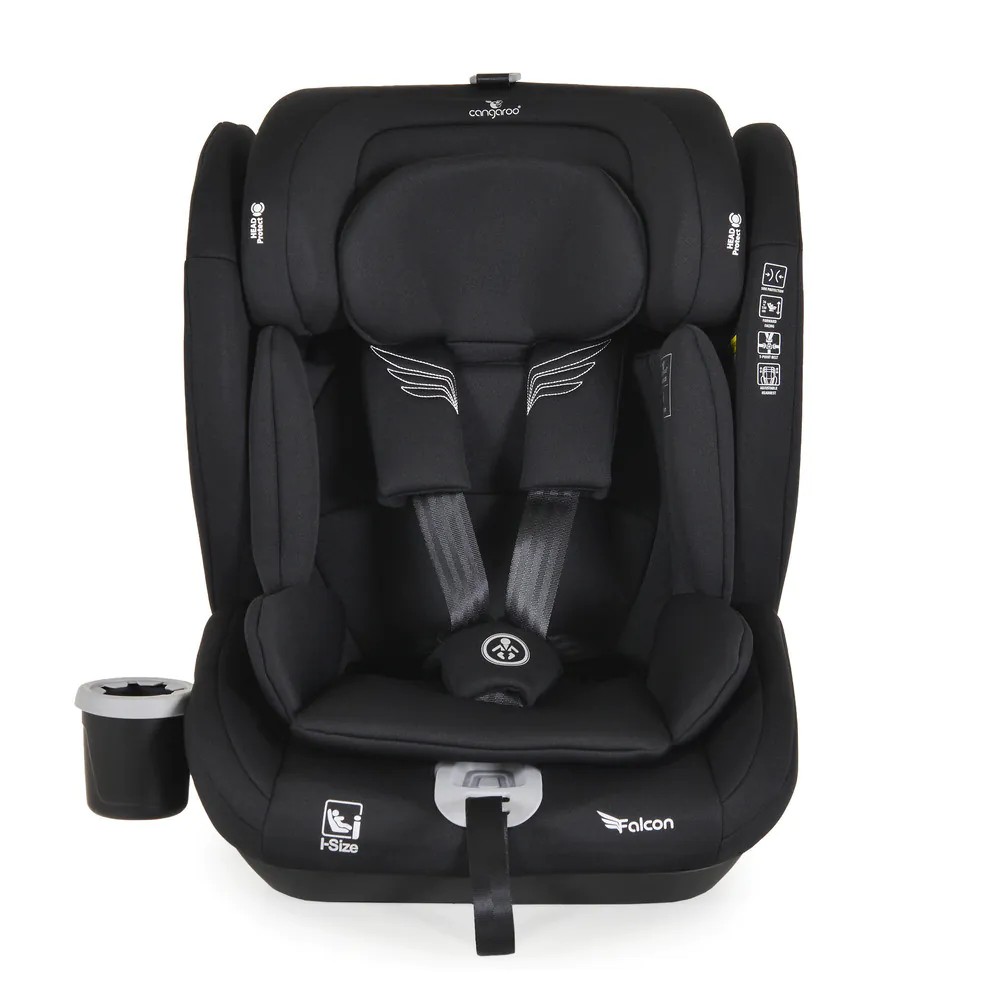 Scaun auto Cangaroo Falcon I-Size (76-150 cm) Pirate Black - poza 1