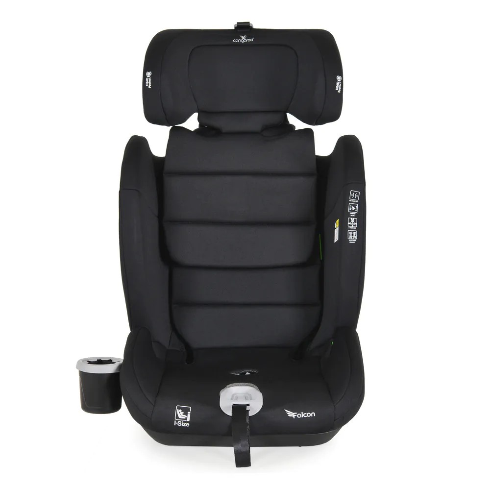 Scaun auto Cangaroo Falcon I-Size (76-150 cm) Pirate Black - poza 4