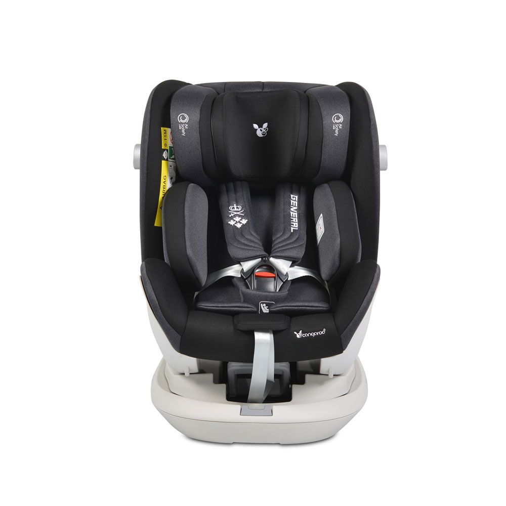 Scaun auto Cangaroo I-size General cu isofix 360 Black 0-36 KG - poza 1
