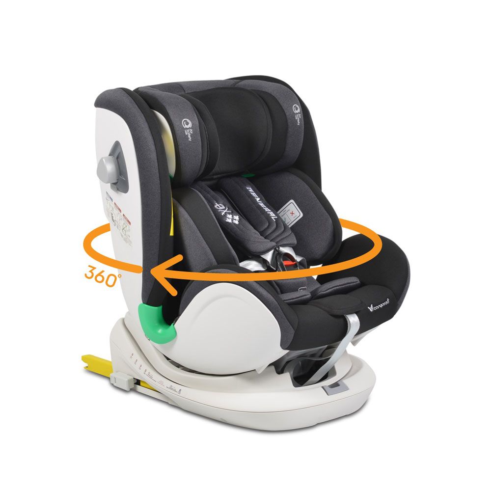 Scaun auto Cangaroo I-size General cu isofix 360 Black 0-36 KG - poza 3