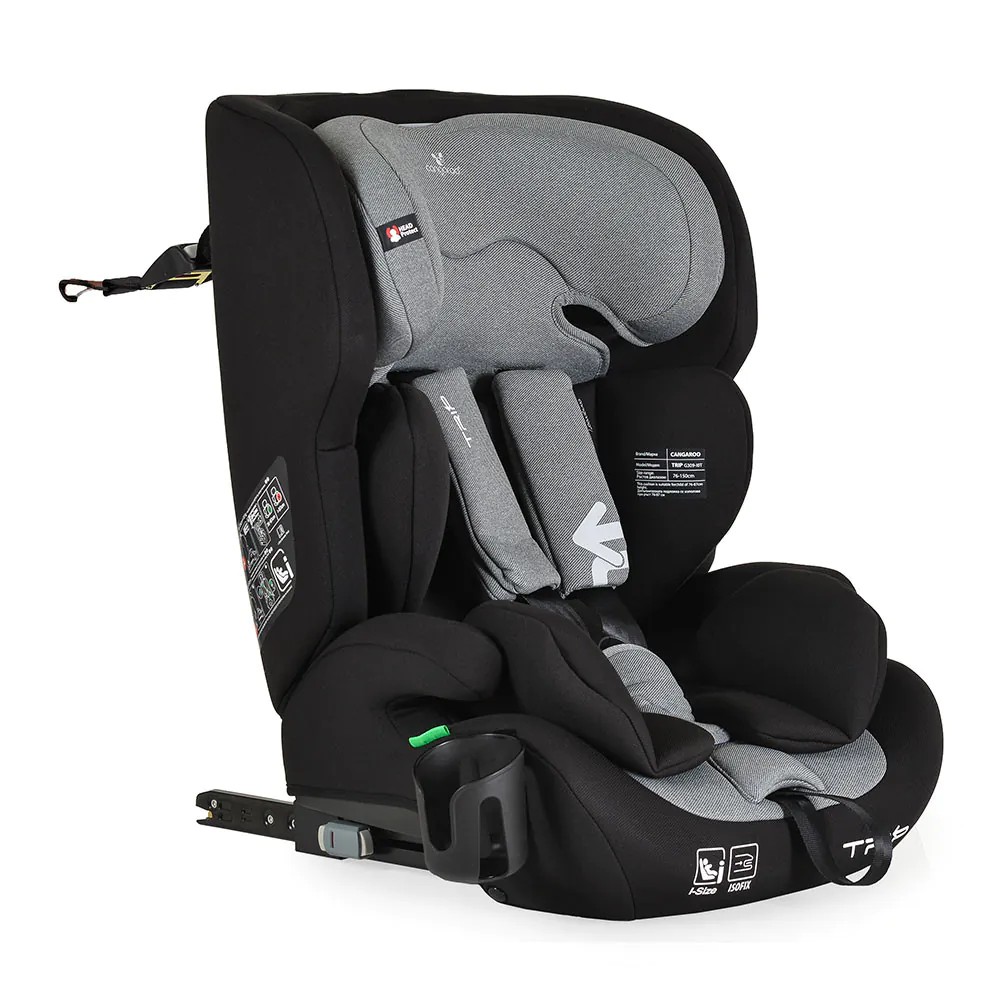 Scaun auto Cangaroo Trip I-Size (76-150 cm) 2026 Intense Grey - poza 1