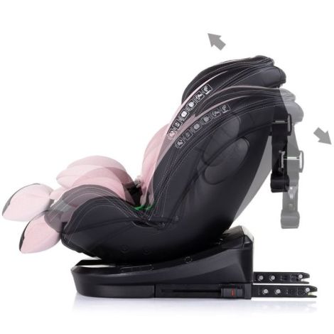 Scaun auto Chipolino Hypnotic I-Size 40-150 cm cu sistem Isofix si sezut rotativ pink marshmallow - poza 5