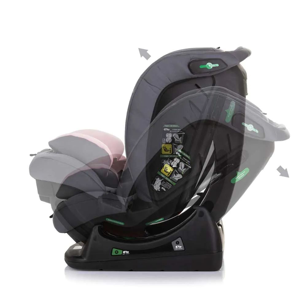 Scaun auto Chipolino I Size Aviato 40-150 cm 2024 Grey Flamingo - poza 4