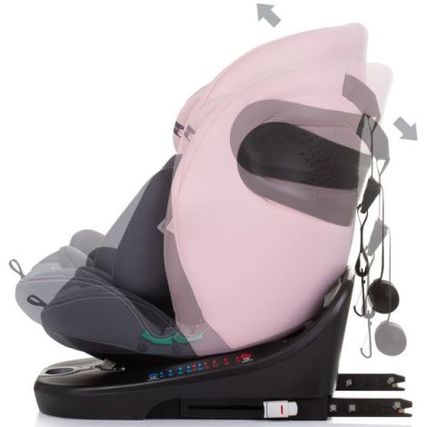 Scaun auto Chipolino Motion I-Size 40-150 cm flamingo cu sistem Isofix - poza 5