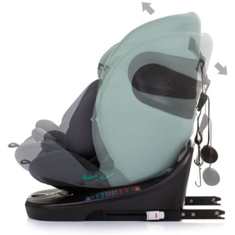 Scaun auto Chipolino Motion I-Size 40-150 cm pastel green cu sistem Isofix - poza 5