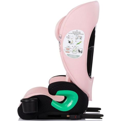 Scaun auto Chipolino Patrol I-Size 100-150 cm cu sistem Isofix powder pink - poza 3