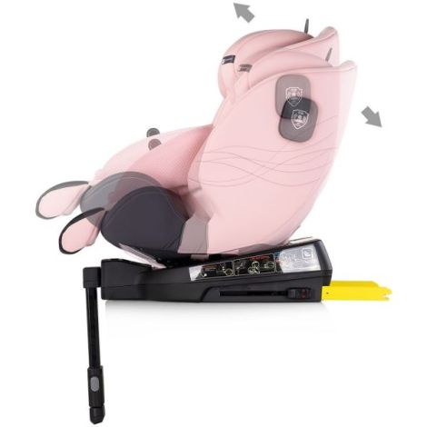 Scaun auto Chipolino Premium I-Size 40-150 cm cu sistem Isofix pink marshmallow - poza 5