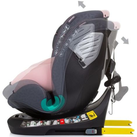Scaun auto Chipolino Supreme I-Size 40-150 cm cu sistem Isofix flamingo - poza 5