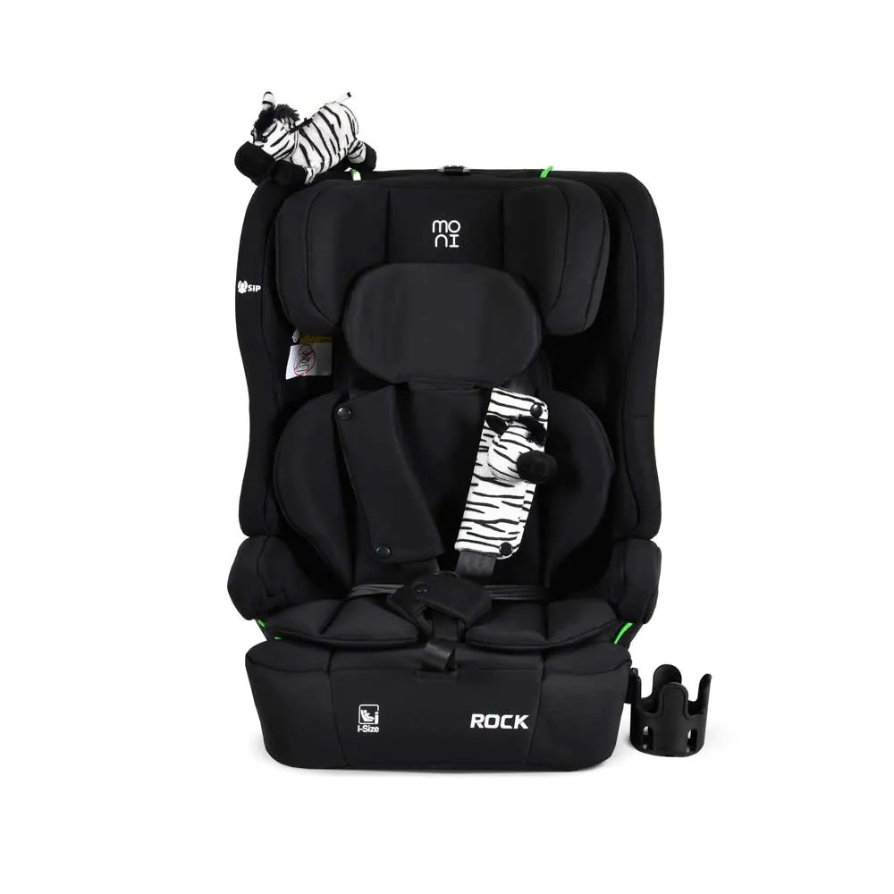 Scaun auto cu 2 jucarii Moni i-Size Rock SIP (76-150 cm) Negru - poza 2