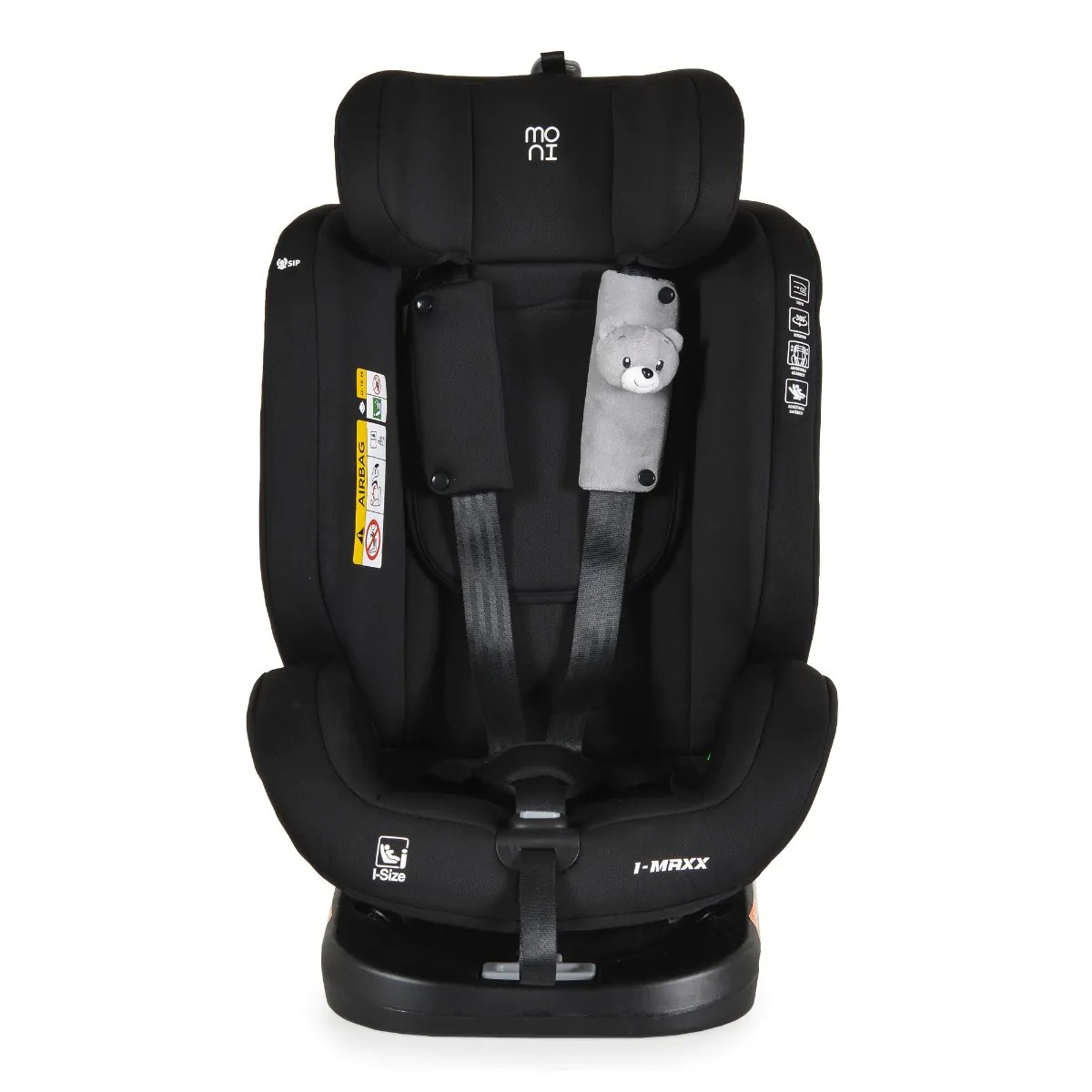Scaun auto cu 2 jucarii si perna gat Moni i-Size i-Maxx 360 ISOFIX (40-150 cm) Gray - poza 4