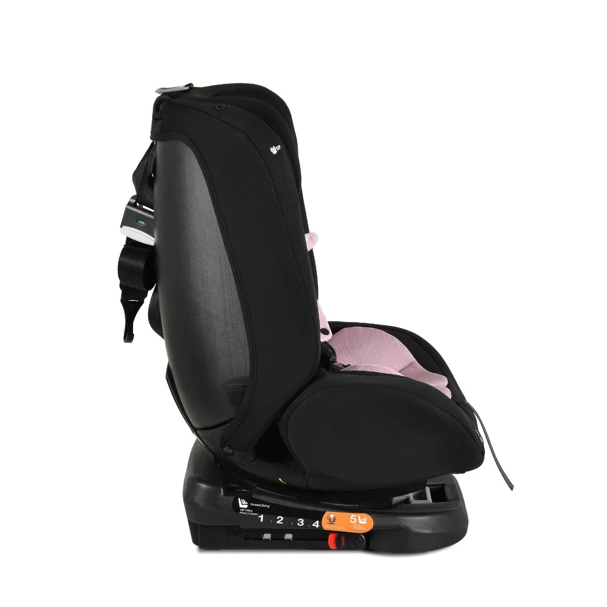 Scaun auto cu 2 jucarii si perna gat Moni i-Size i-Maxx 360 ISOFIX (40-150 cm) Pink - poza 5
