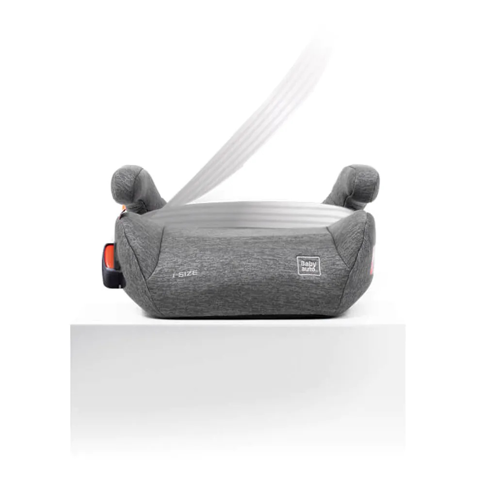 Scaun auto cu isofix BabyAuto Nauna I-Size (125-150 cm) Grey Dobby - poza 3