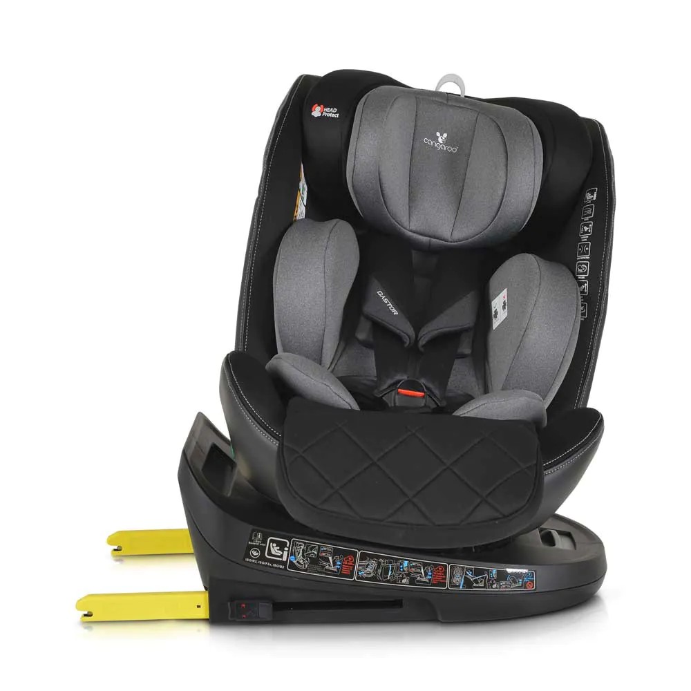 Scaun auto cu isofix Cangaroo Castor 360 I-Size (40-150 cm) 2025 Gri - poza 3