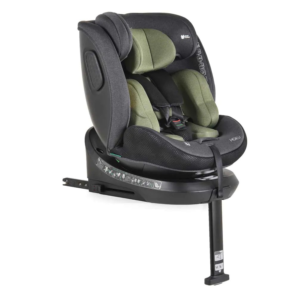 Scaun auto cu isofix Cangaroo HOKU I-Size (40-150 cm) 360 2025 Verde - poza 1