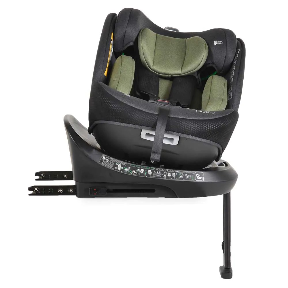 Scaun auto cu isofix Cangaroo HOKU I-Size (40-150 cm) 360 2025 Verde - poza 2