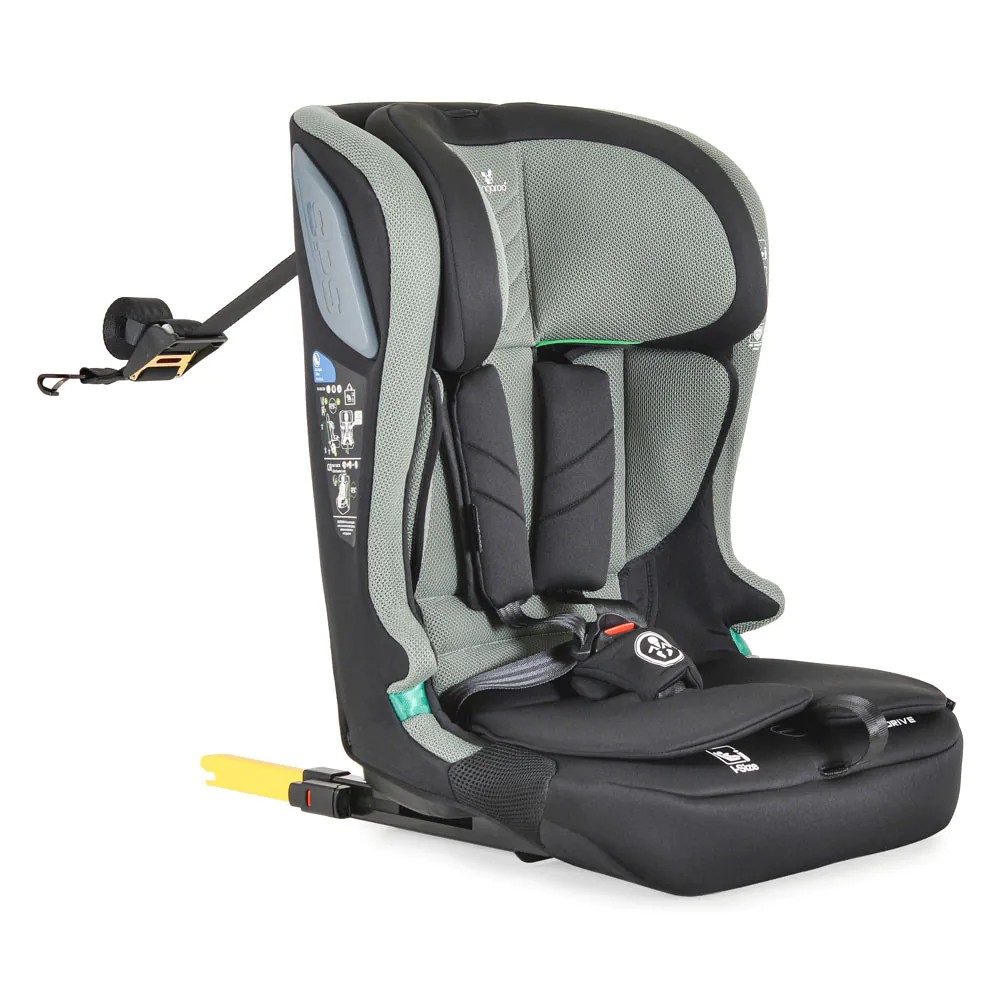 Scaun auto cu isofix Cangaroo I Drive 2025 I Size (76-150cm) Twill Verde - poza 1