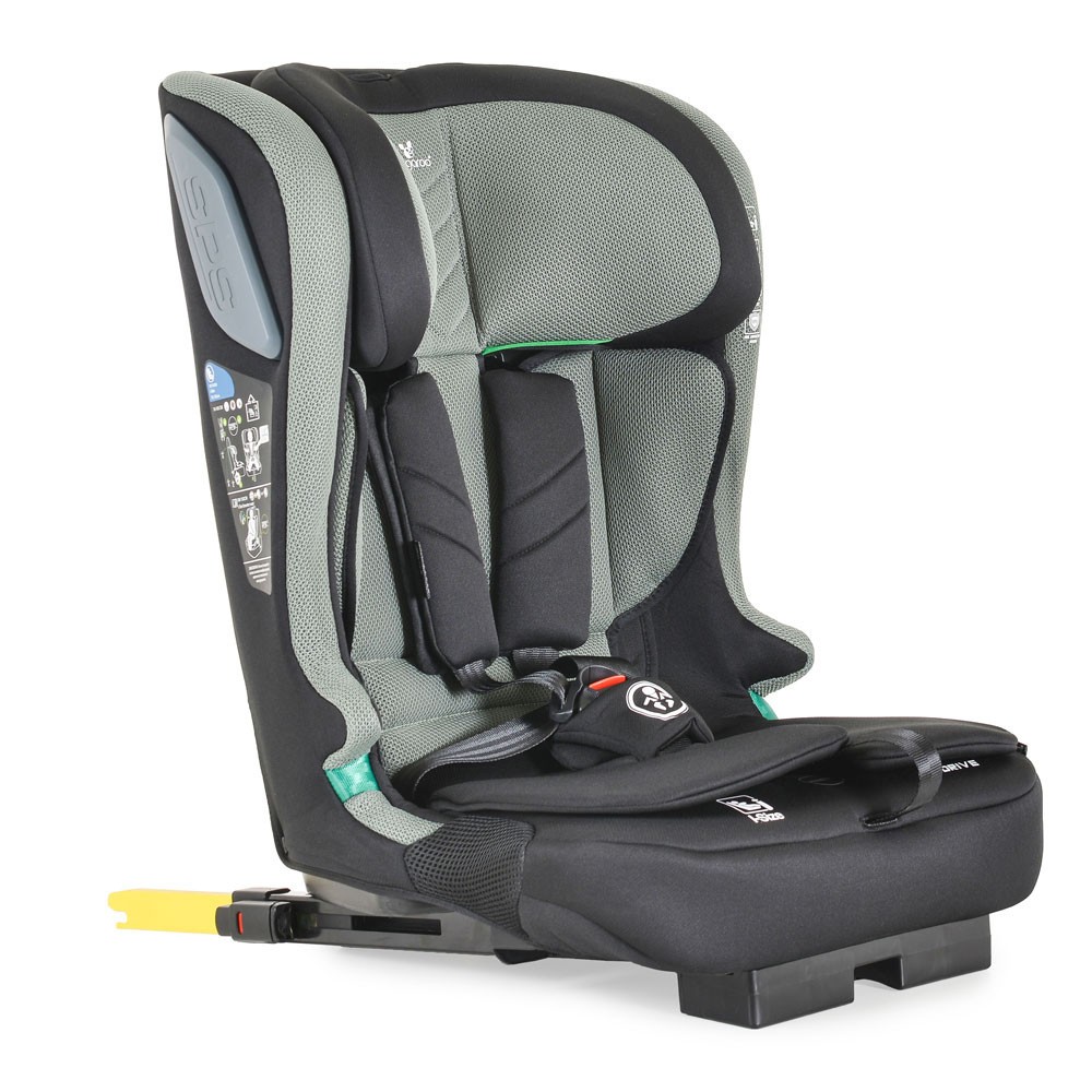 Scaun auto cu isofix Cangaroo I Drive 2025 I Size (76-150cm) Twill Verde - poza 2