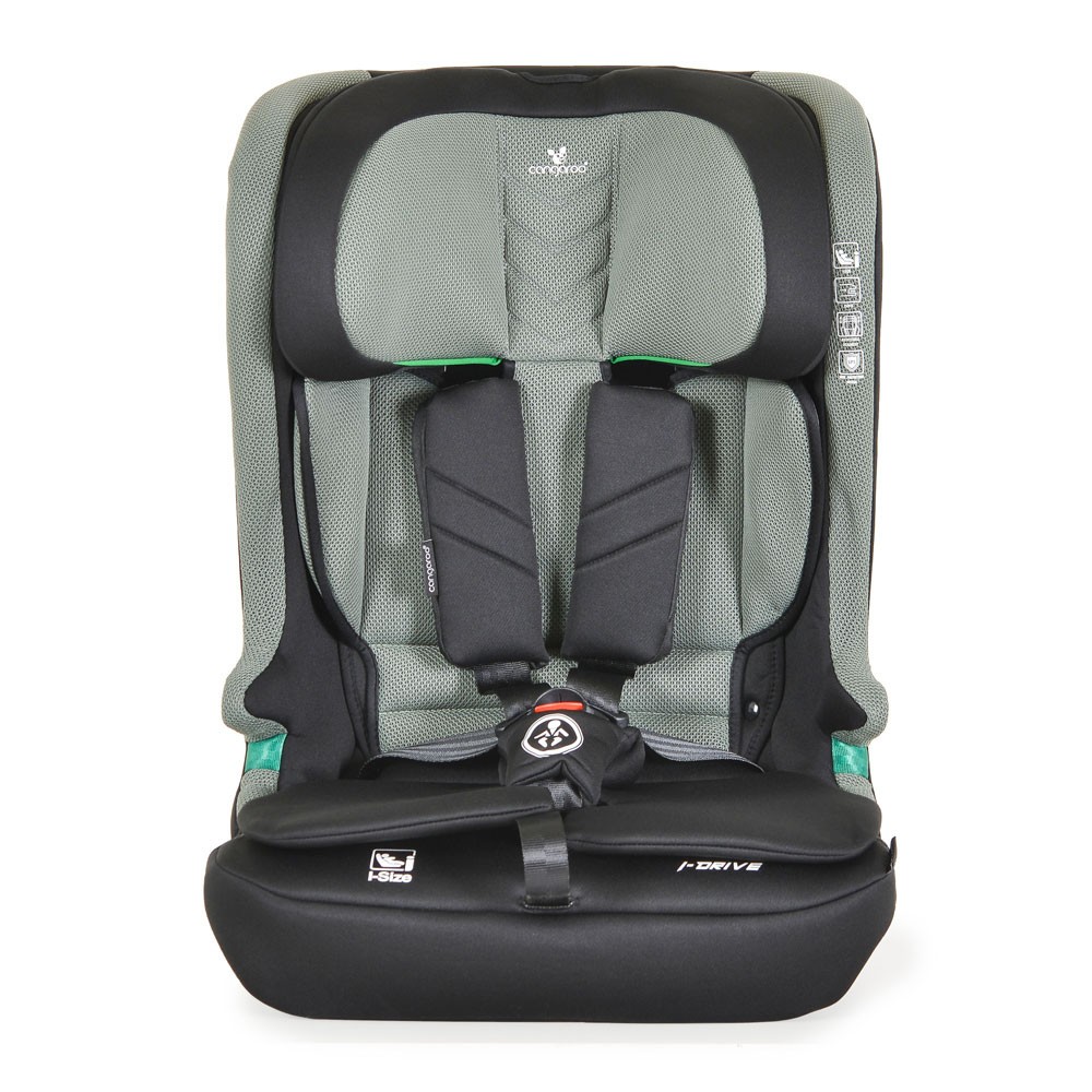 Scaun auto cu isofix Cangaroo I Drive 2025 I Size (76-150cm) Twill Verde - poza 3