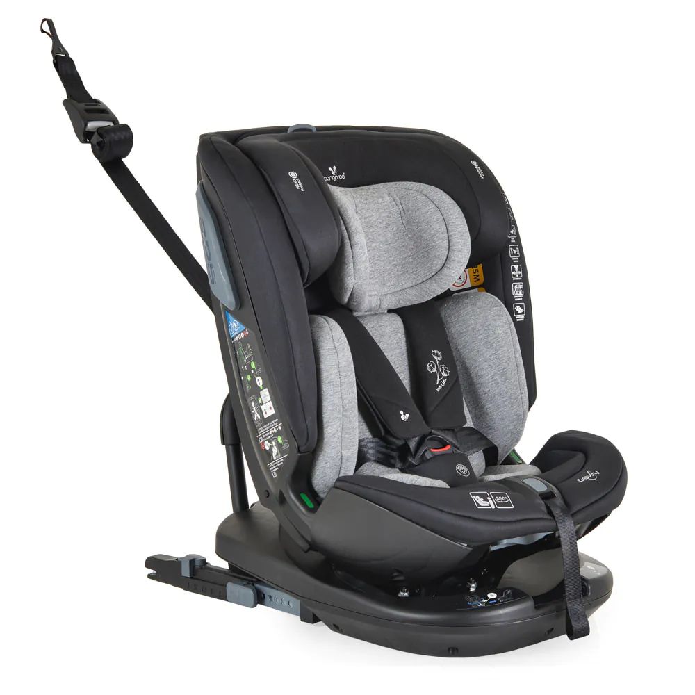 Scaun auto cu isofix Cangaroo I-Size Gravity 360 grade (40-150 cm) Gri - poza 1
