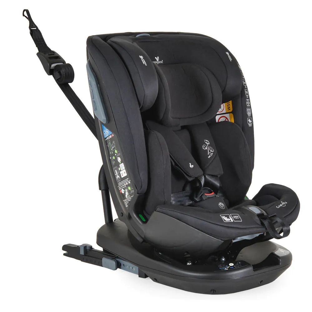 Scaun auto cu isofix Cangaroo I-Size Gravity 360 grade (40-150 cm) Negru - poza 1