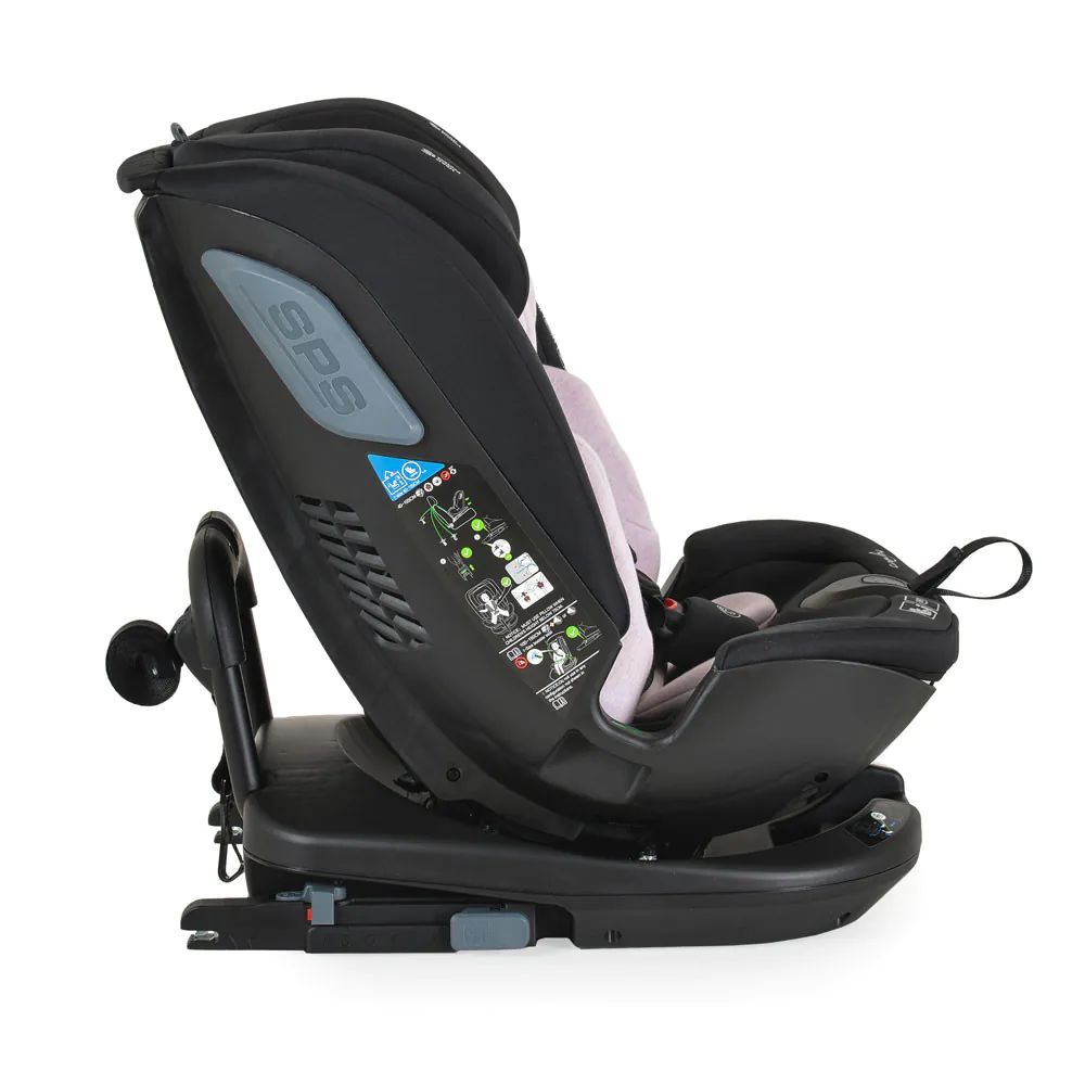 Scaun auto cu isofix Cangaroo I-Size Gravity 360 grade (40-150 cm) Roz/Negru - poza 4
