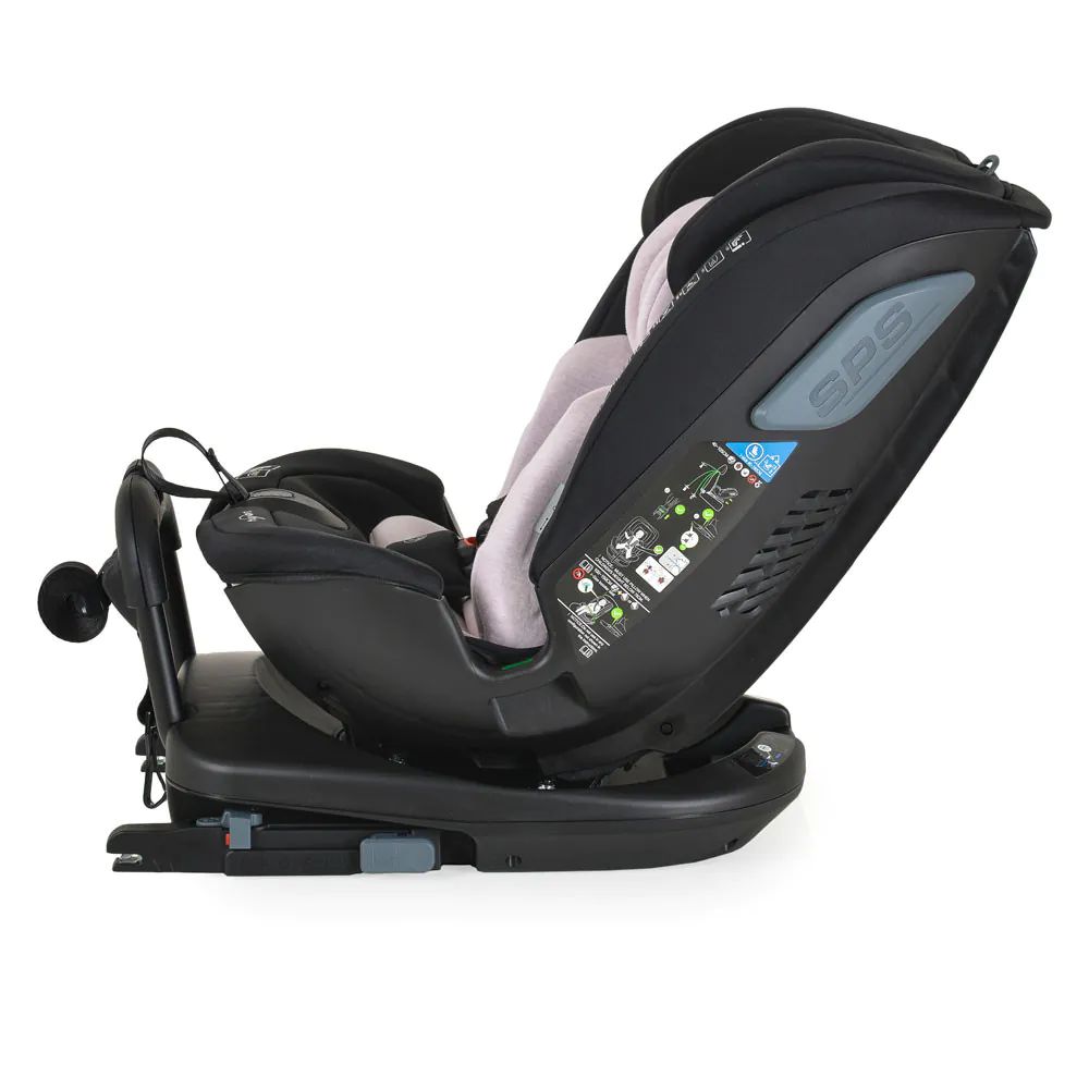 Scaun auto cu isofix Cangaroo I-Size Gravity 360 grade (40-150 cm) Roz/Negru - poza 5