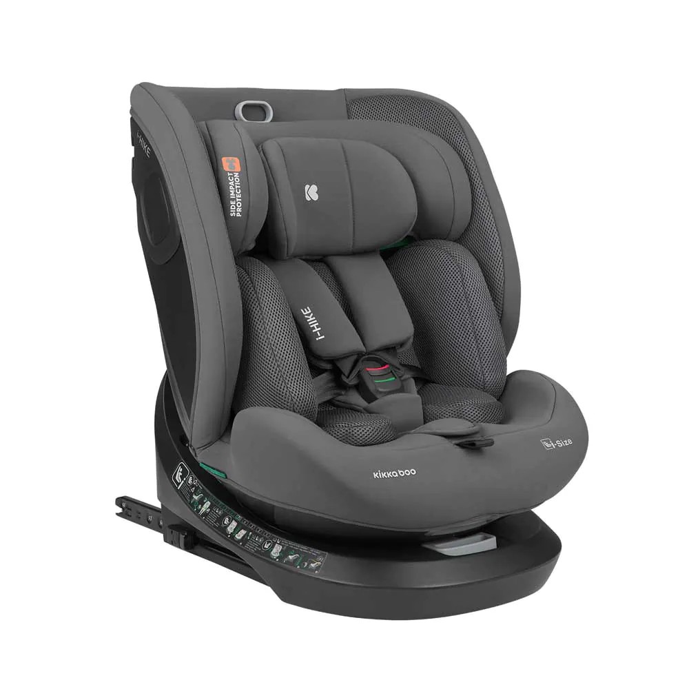 Scaun auto cu isofix Kikka Boo I-Hike I-size (40-150 cm), Gri Inchis - poza 1