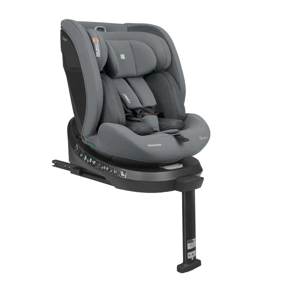 Scaun auto cu isofix Kikka Boo I Orbit 306 I-Size (40-150cm) 2025 Gri Deschis - poza 1