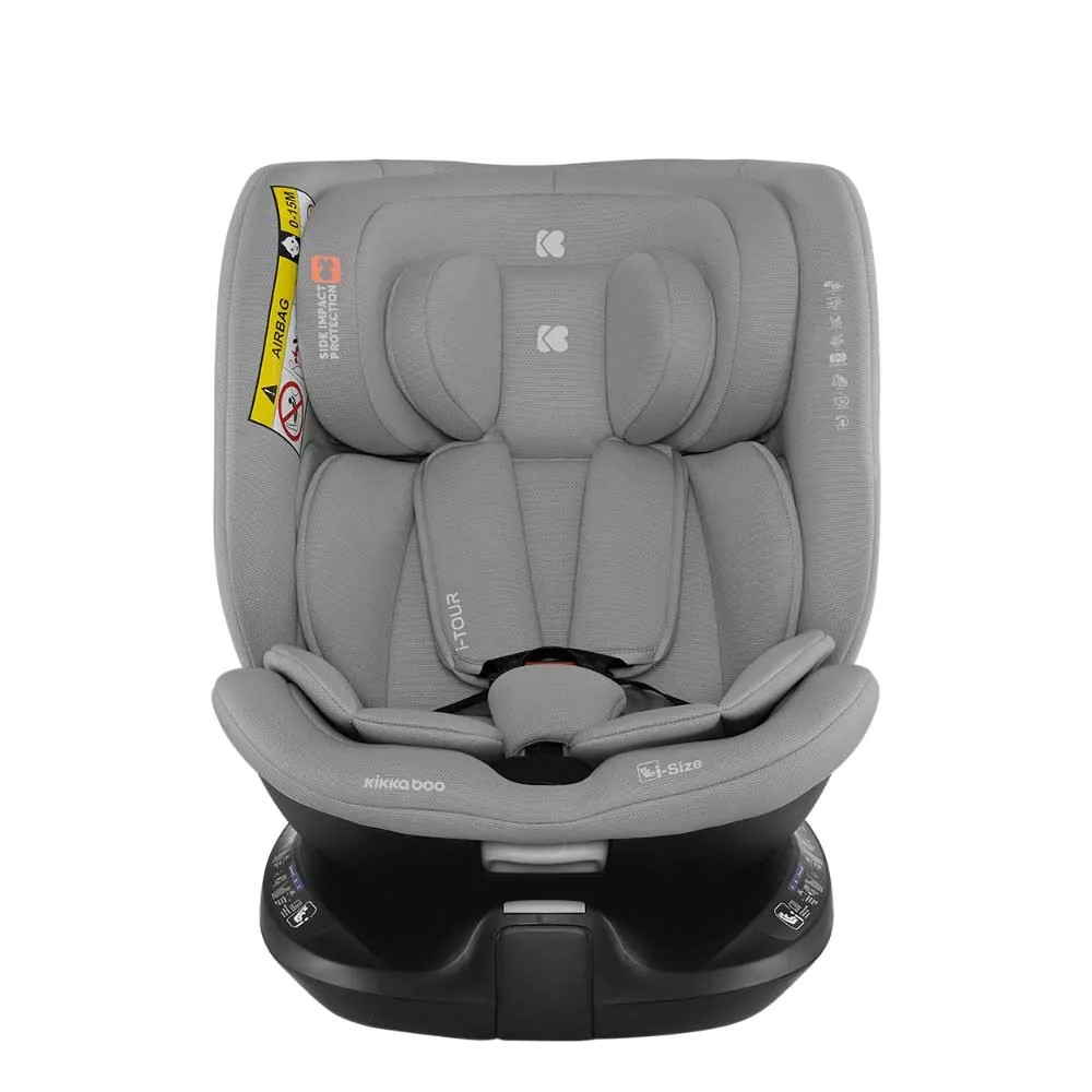 Scaun auto cu isofix Kikka Boo I-Size (40-150 cm) I-Tour 360 2024 Light Grey - poza 2
