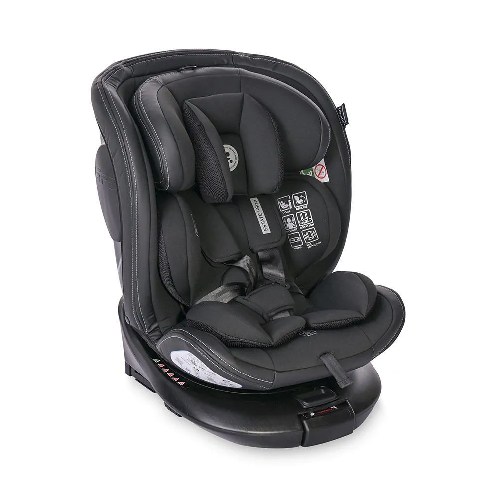 Scaun auto cu isofix Lorelli Premium Estate I-Size(40-150 cm) 360 SPS 2024 Black Jasper - poza 1