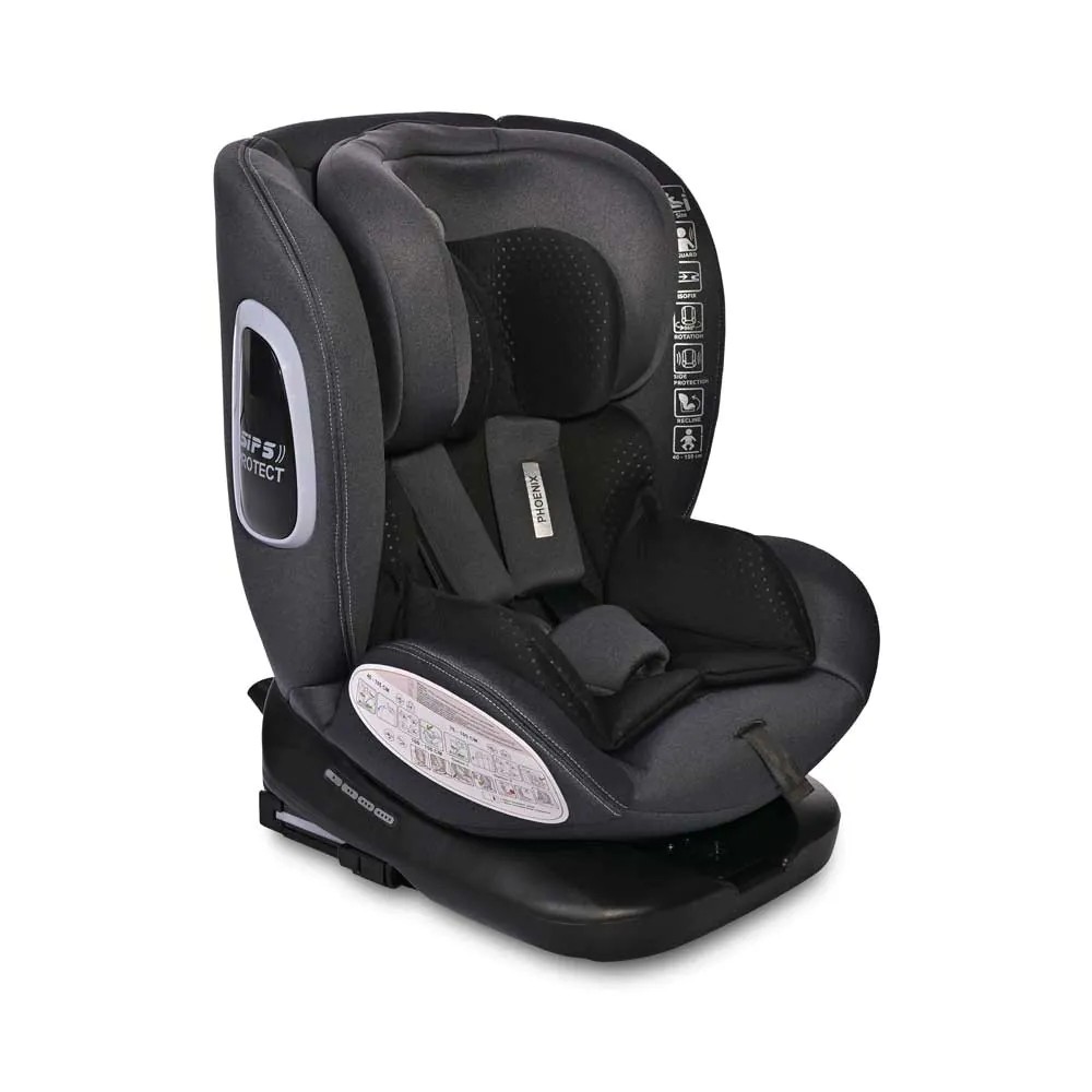 Scaun auto cu isofix Lorelli Premium Phoenix 360 I-Size (40-150 cm) 2024 Black Jasper - poza 1