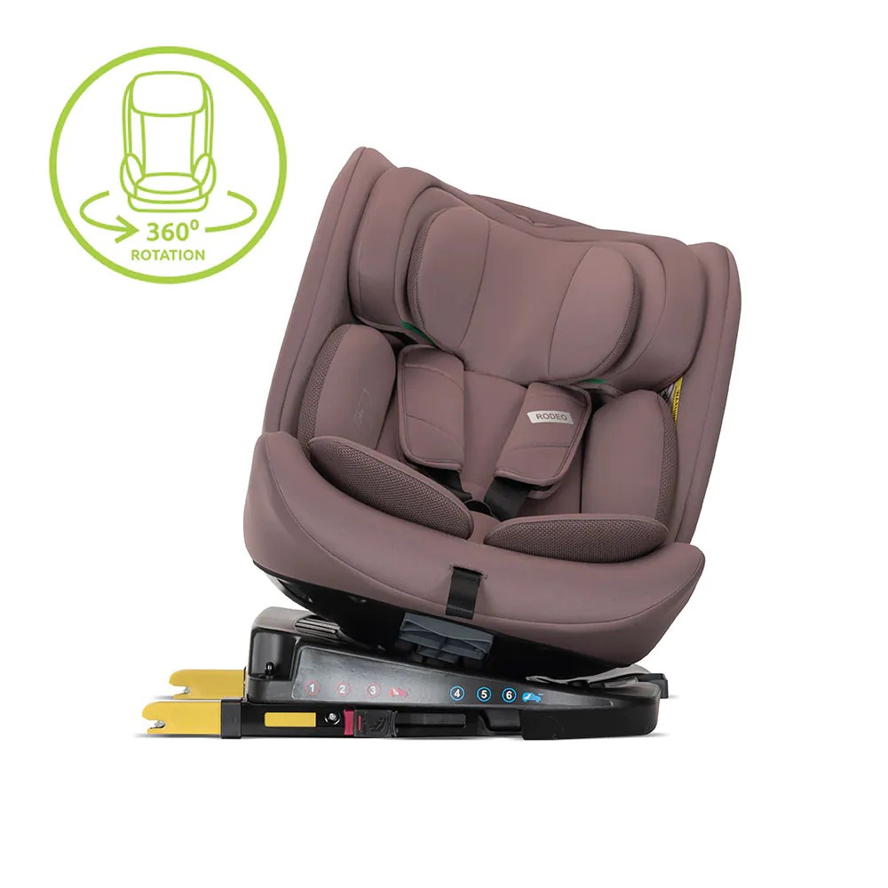 Scaun auto cu isofix Lorelli Rodeo I Size (40-150 cm) 360 2025 Dark Pink - poza 3