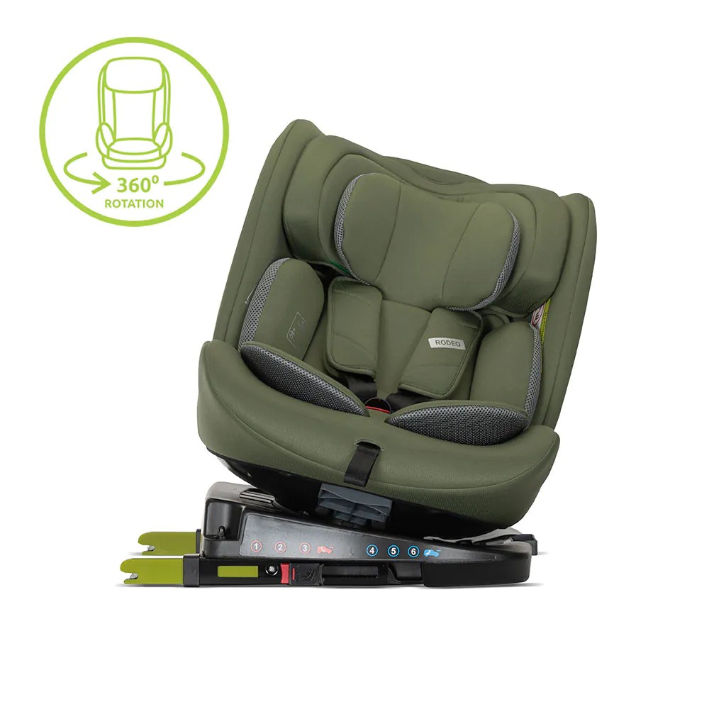 Scaun auto cu isofix Lorelli Rodeo I Size (40-150 cm) 360 2025 Green - poza 2