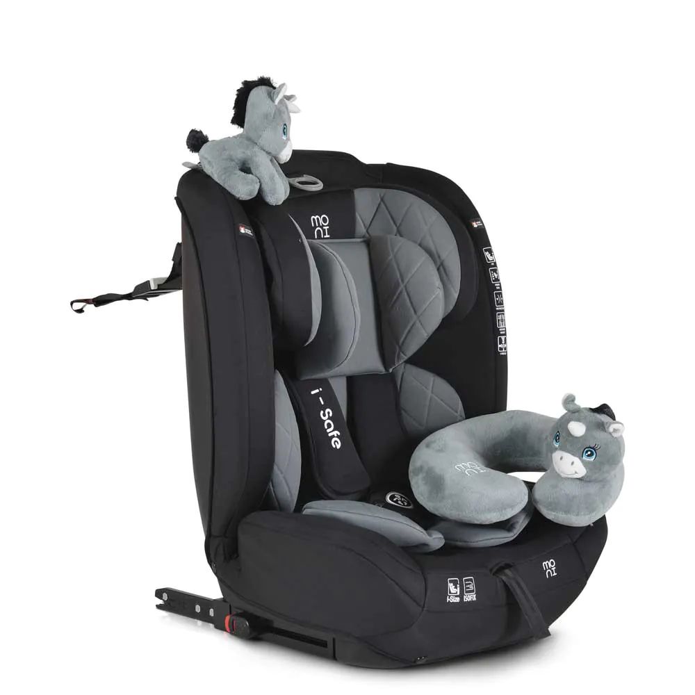 Scaun auto cu isofix Moni I-Safe I-Size (76-150 cm) 2024 Grey - poza 1