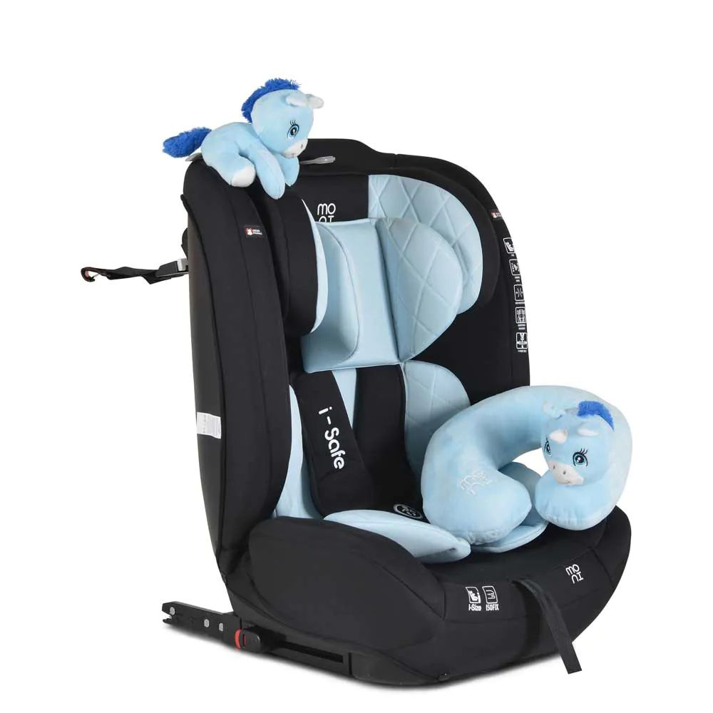 Scaun auto cu isofix Moni I-Safe I-Size (76-150 cm) 2024 Light Blue - poza 1