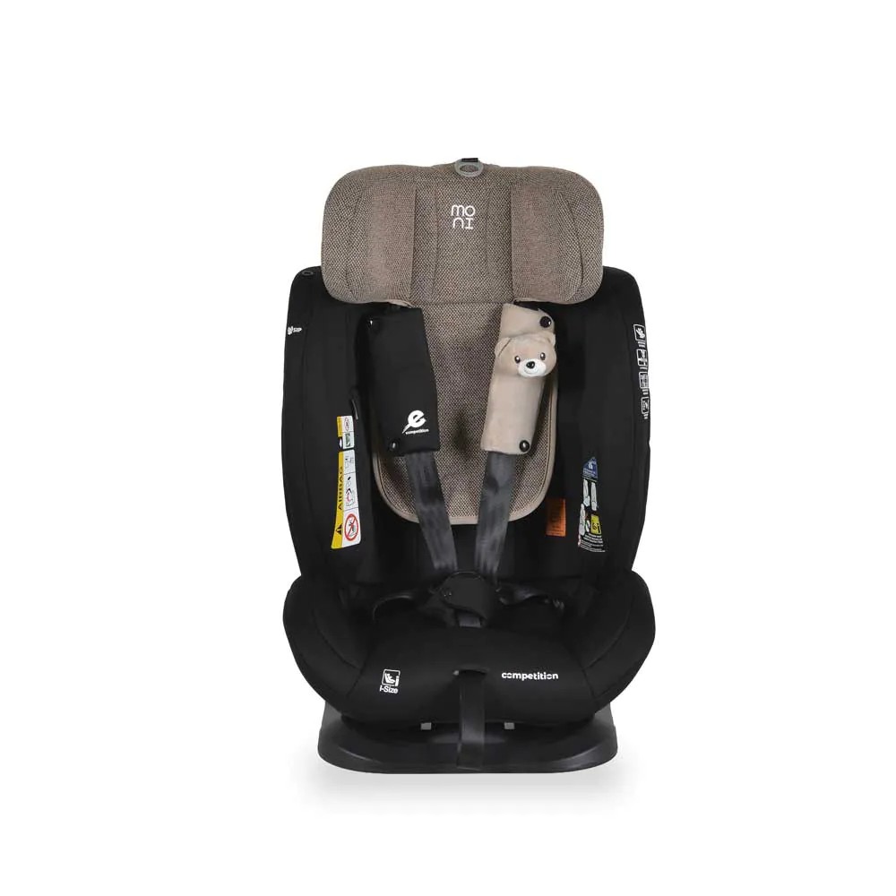 Scaun auto cu jucarie Moni i-Size Competition SIP (40-150 cm) Bej - poza 5