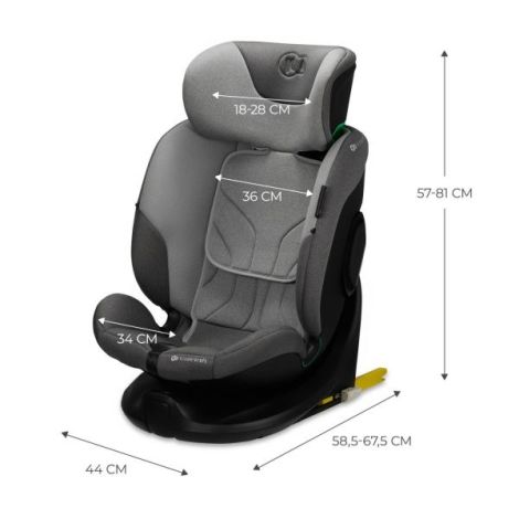 Scaun Auto Kinderkraft I-fix, I-size 40-150 Cm, Cool Grey - poza 2