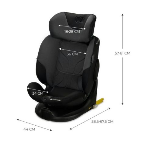 Scaun Auto Kinderkraft I-fix, I-size 40-150 Cm, Graphite Black - poza 2